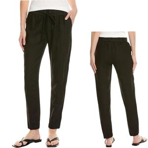 Enza Costa French Linen Drawstring Pants Black Size 3/L